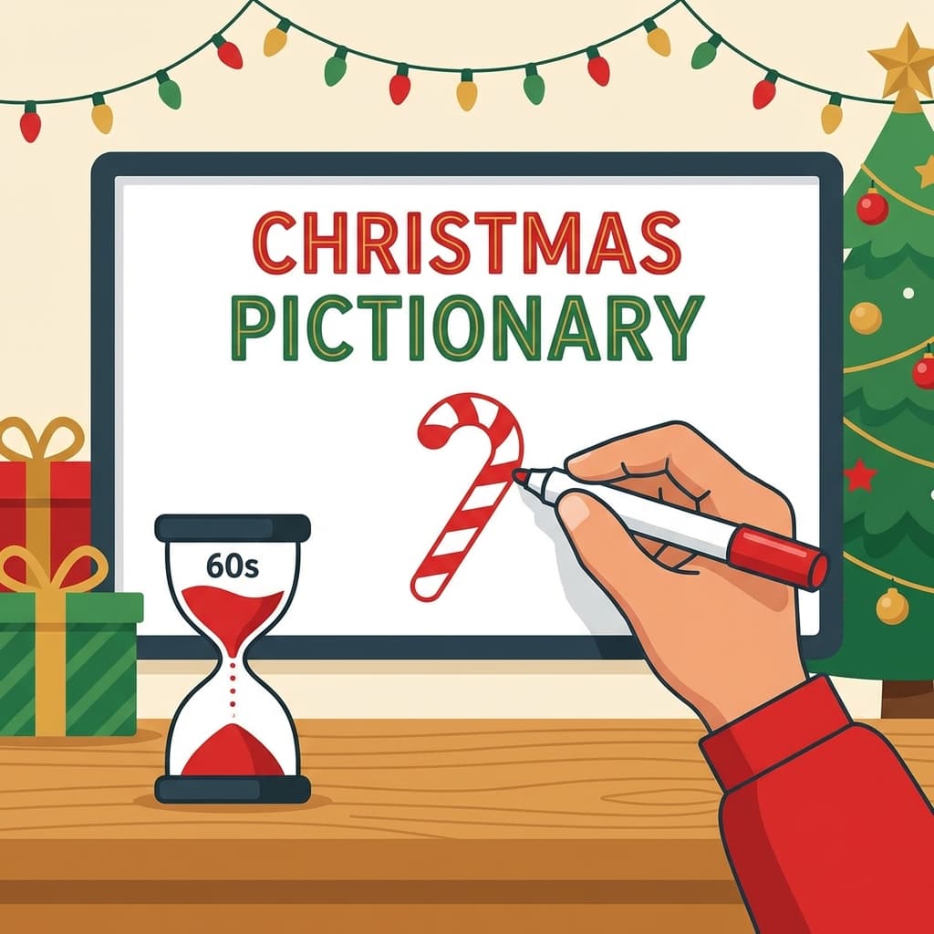 Christmas Pictionary - In-person Ice Breaker Game